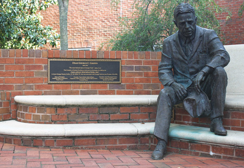 Statue of Griffin on Campus